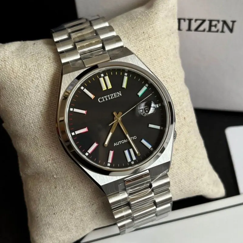 Citizen Tsuyosa Automatic Black Rainbow Hour Dial Men’s Watch- NJ0151-53E